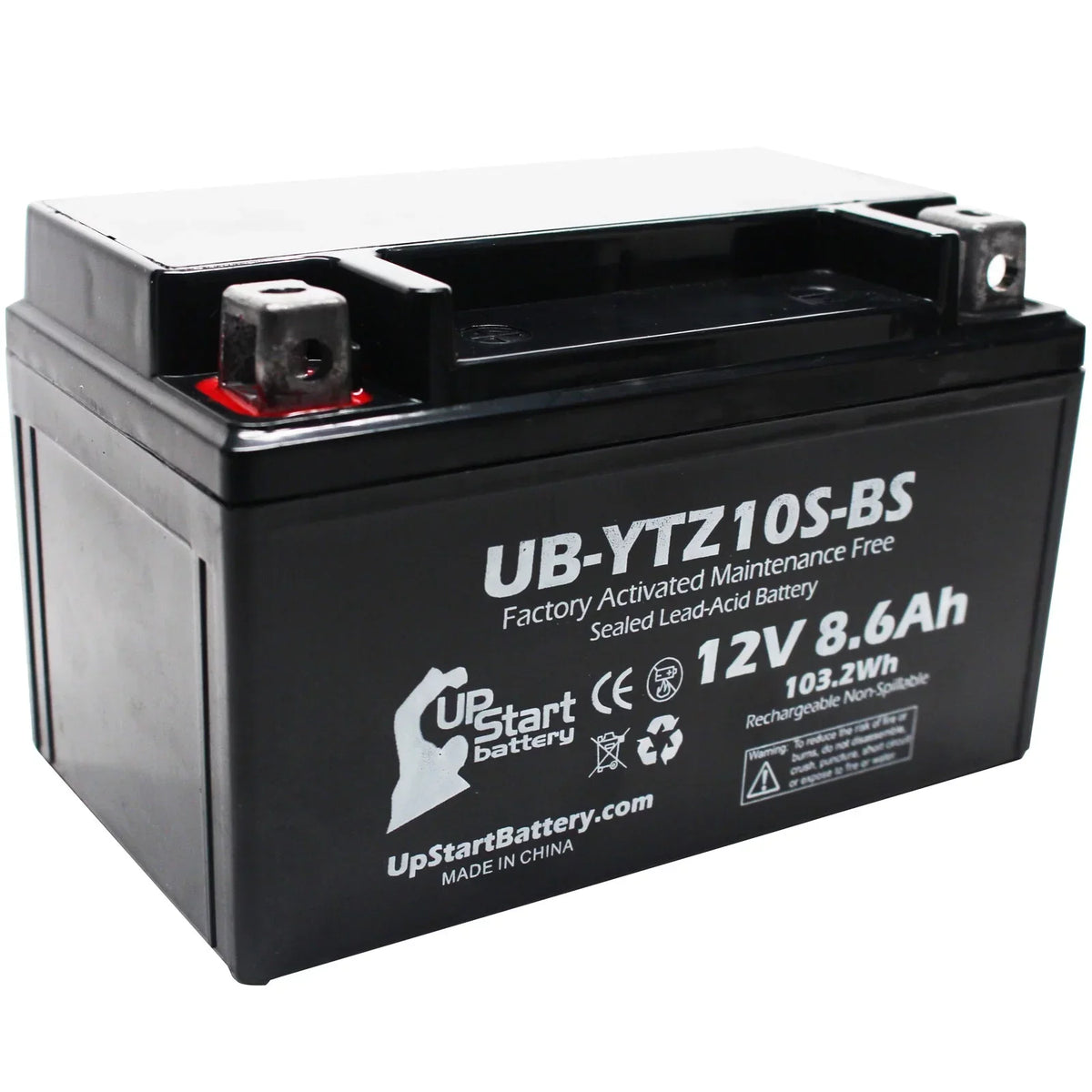 5-Pack UpStart Battery Replacement for 2010 Yamaha Maxam 250CC Factory Activated, Maintenance Free, Scooter Battery - 12V, 8.6Ah, UB-YTZ10S-BS