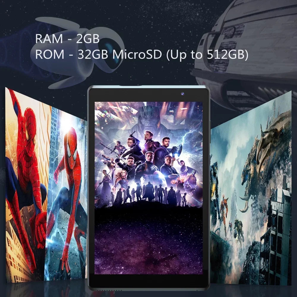 Tablet, 8 inch Android 11 Tablets RAM2GB+ROM32GB Quad Core Tablet, IPS Screen, 8.0 MP Camera, Wi-Fi, Bluetooth, GPS, FM Tablet PC Black