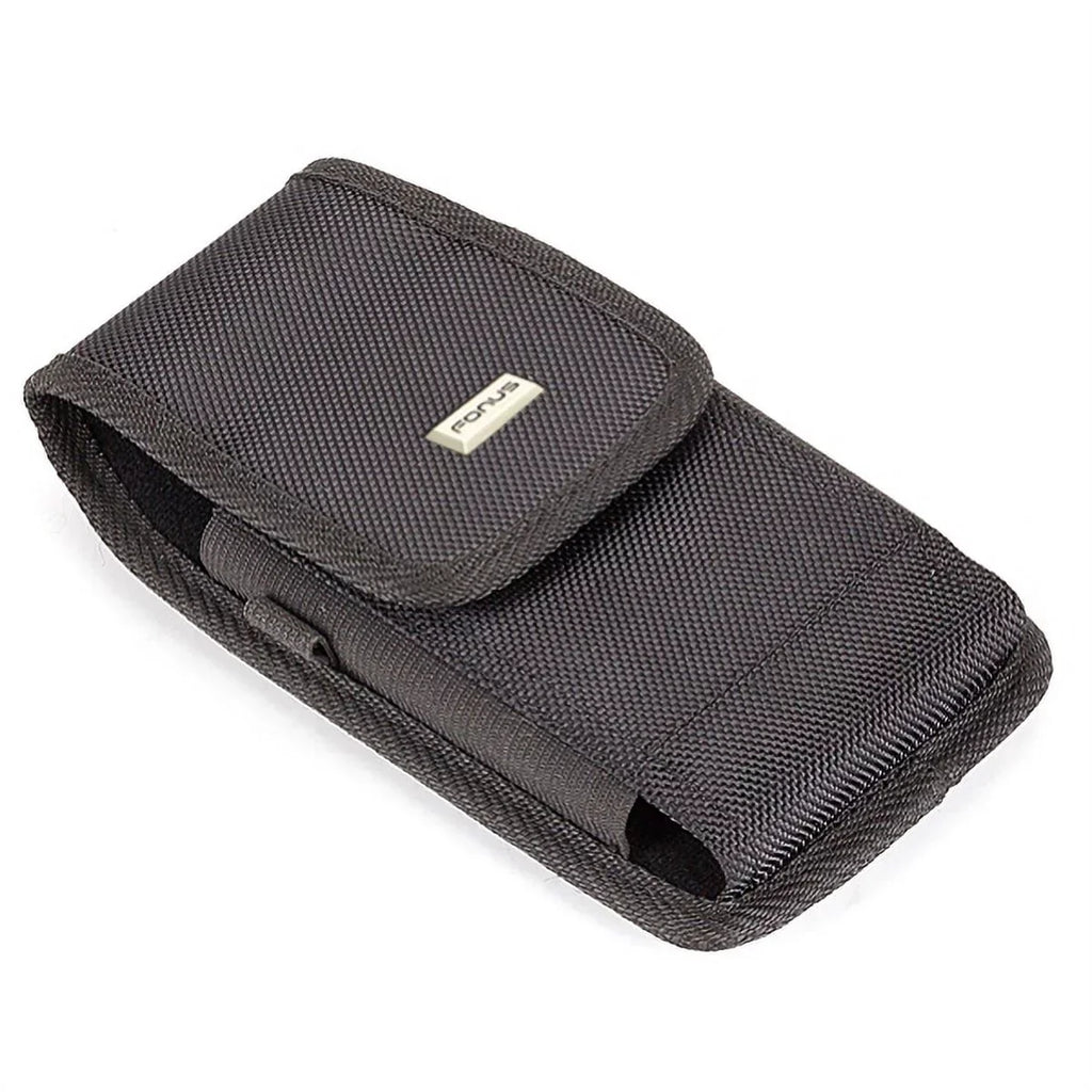 Rugged Durable Canvas Case Holster Metal Belt Clip w Black Durable Braided 10ft Long Type-C Cable Rapid Charger Sync USB Wire Y4P for Nokia 3.1 Plus - OnePlus 5T, 6, 6T, 7 Pro - Razer Phone 2