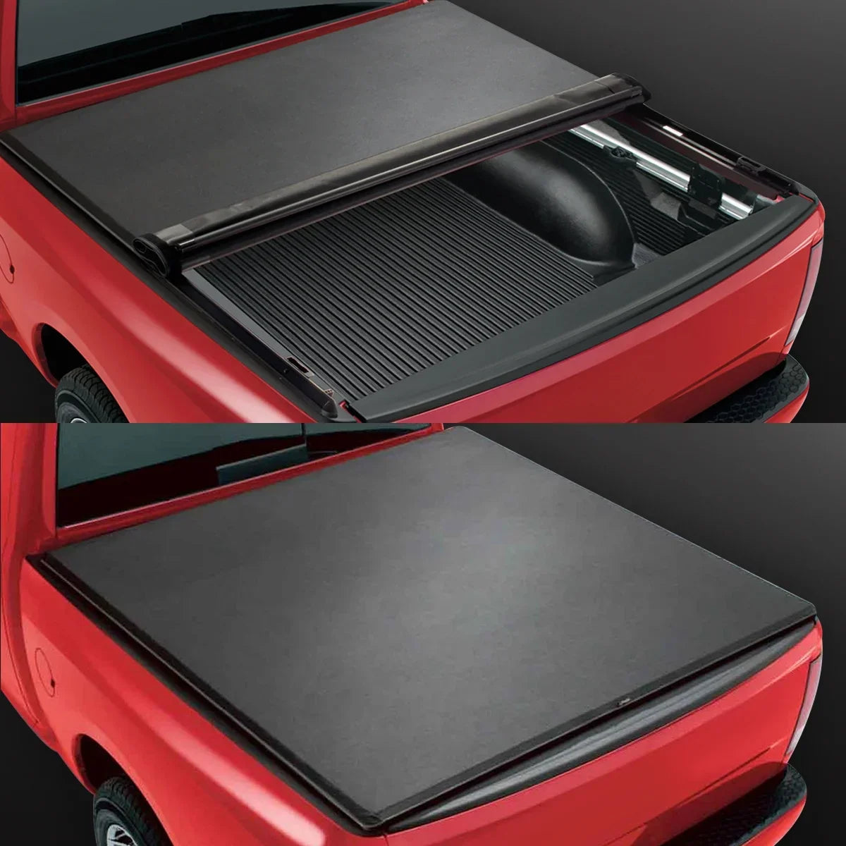 DNA Motoring TTC-RU-045 For 2005 to 2021 Nissan Frontier 5 Ft Short Bed Fleetside Vinyl Roll -Up Soft Tonneau Cover