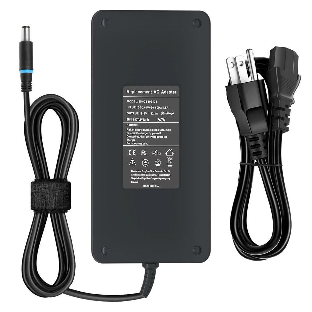 240W 180W Dell AC Adapter Laptop Charger Fit for Dell Alienware 15 17 R1 R2 R3 R4 R5 M15 M17 M11X M14X M17X G3 G5 G7 Precision 7710 7540 M6400 M6500 M6700 M6800 M4300 Power Supply Cord