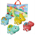 Dinosaur Toy Cars, 4 Pack Dino Toys for 1-5 Years Old Boys and Girls, Car Toys for Kids Toddler Christmas Birthday Gifts with Packaging Bag