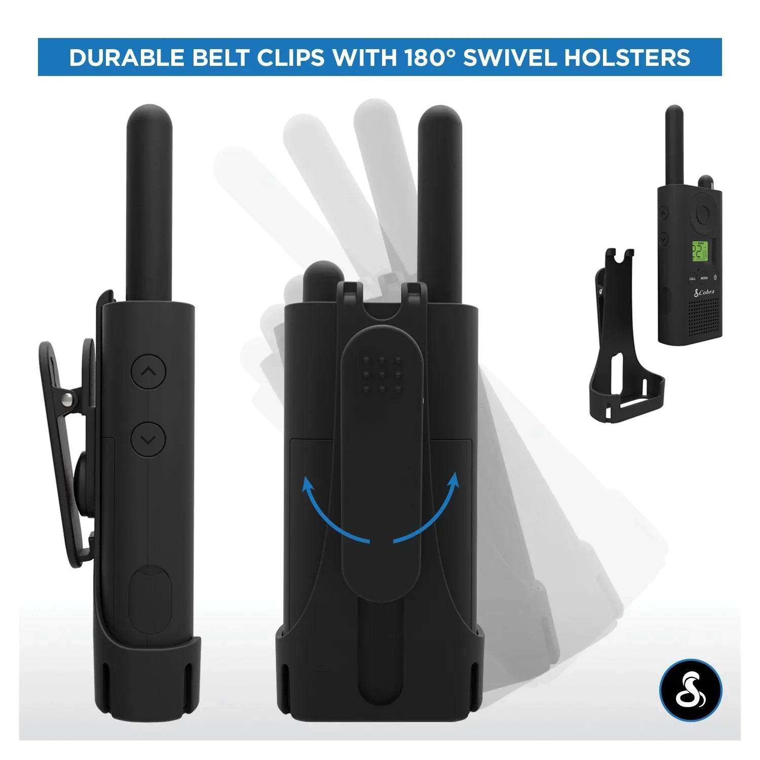 Cobra® MicroTALK CBA-PX880 Two-Way Radios, Black, Pack Of 2 Radios