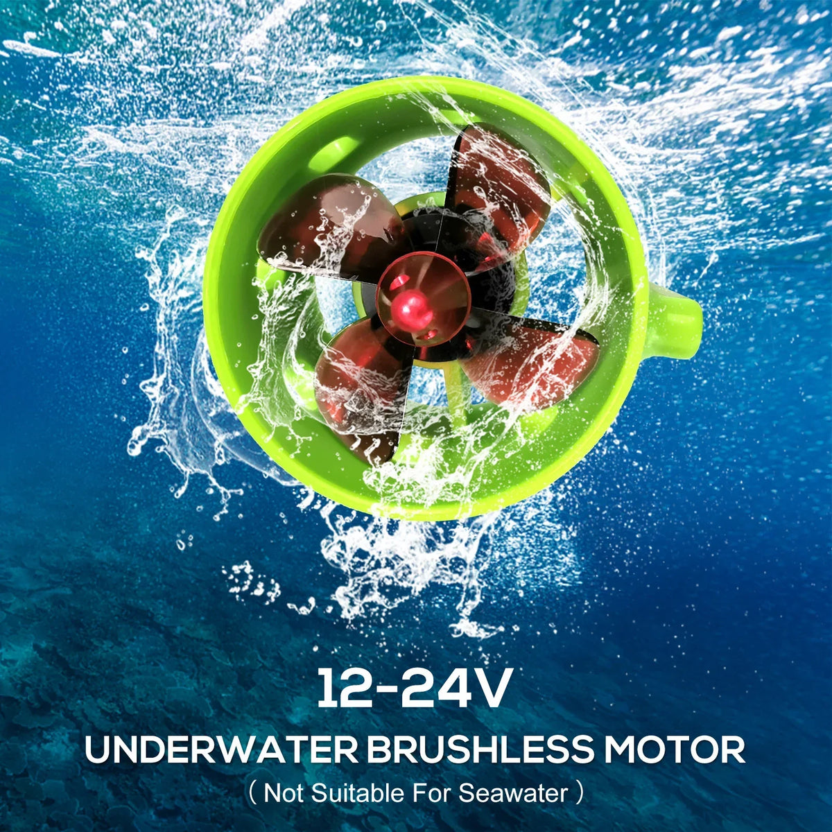 Efficient 1000KV Underwater Brushless Motor Clockwise with 4 Blade Propellers for Bait Boat Nest Ship