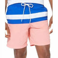 Nautica Men's Colorblocked 8" Swim Trunks T01131 in Pale Coral-XL