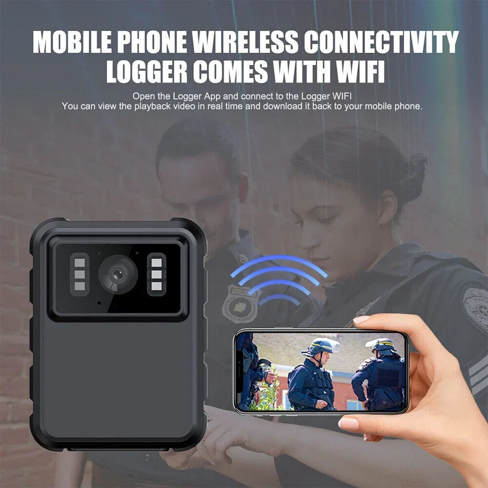 JahyShow Night Vision Body Camera - Mini Camcorder with 1080P Audio Video DVR and WiFi Connectivity