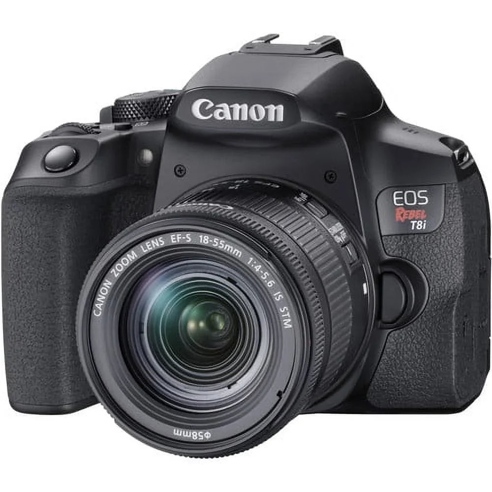 Canon EOS Rebel T8i Camera with 18-55mm+500mm f/8.0 Telephoto Lens for T-mount+COMMANDER Starter Kit+Lens Filters+CASE+64Memory Cards(18PC)