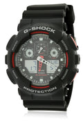 Casio GA100-1A4  Male Black Plastic 51MM Quartz Analog Chronograph Alarm Watch