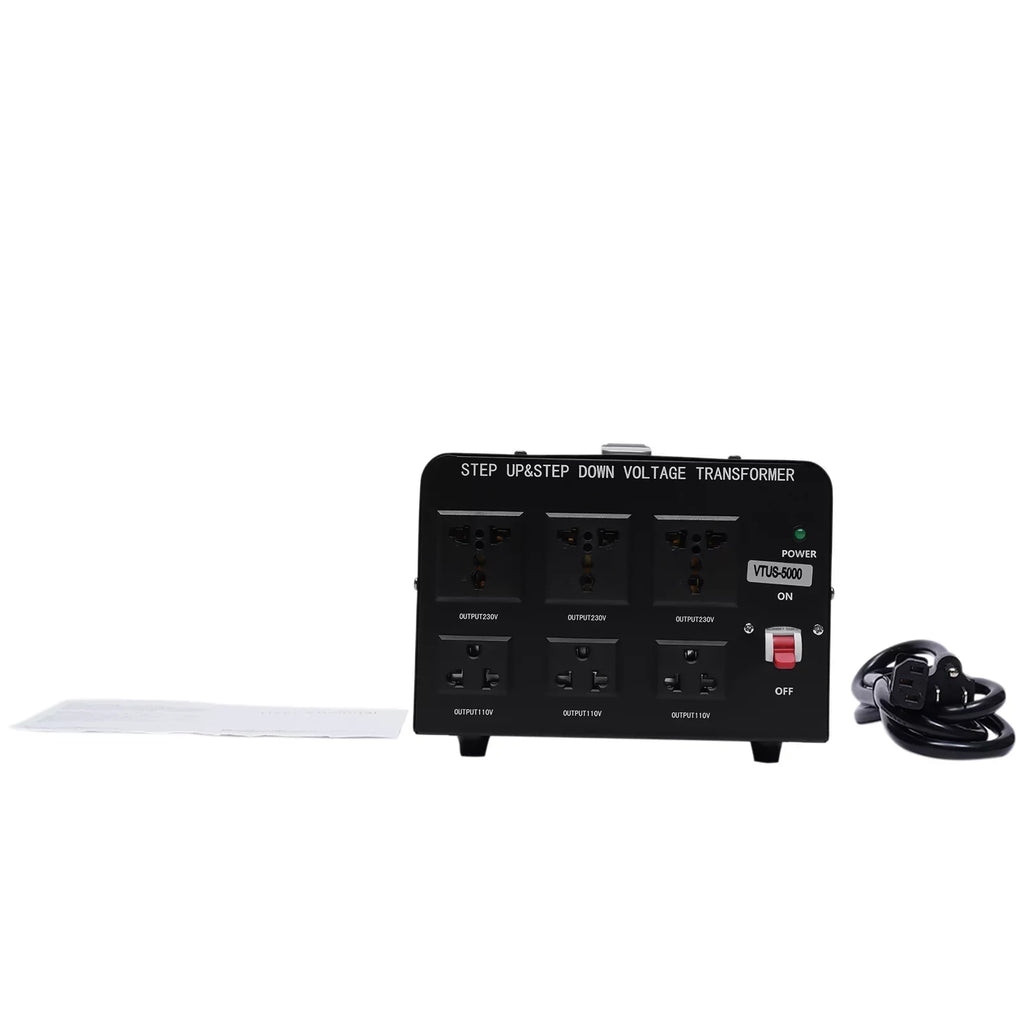 Loyalheartdy 5000 Watt Peak Voltage Converter Transformer Heavy Duty Step Up/Down Convert 110V to 220V / 220V to 110V Electric Power Voltage Converter