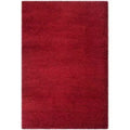 SAFAVIEH Charlotte Solid Plush Shag Area Rug, Red, 8' x 10'