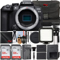 Canon EOS R10 Mirrorless Camera (Body Only) with 2 Pack SanDisk 128GB Memory Card + Case + LED Flash + SV Premium Accessory Bundle