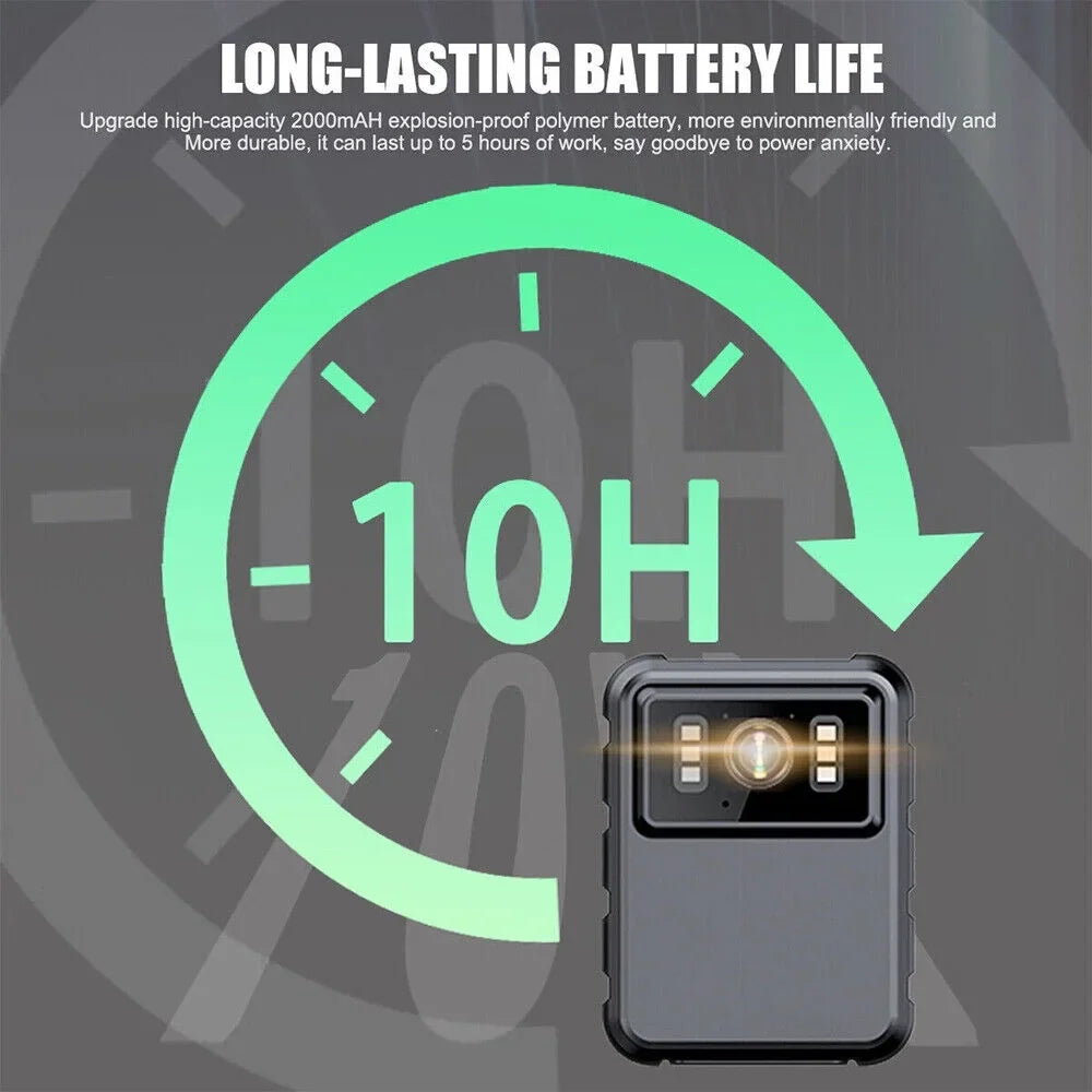 JahyShow Night Vision Body Camera - Mini Camcorder with 1080P Audio Video DVR and WiFi Connectivity