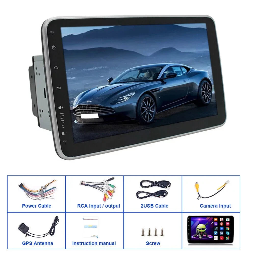 Paddsun  10 Inch On-Board Android 9.1 GPS Wifi Dual Din Touch Screen Player Navigation