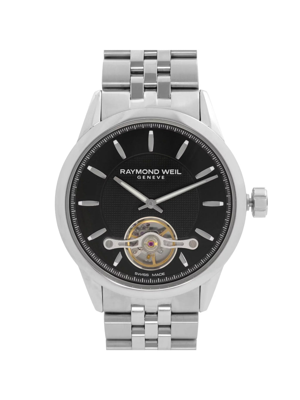 Raymond Weil Freelancer 42mm Steel Black Dial Automatic Mens Watch 2780-ST-20001
