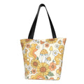 Lukts Groovy Hippie Flower Mushrooms Tote Bag,Shoulder Bag Women'S Hobos Handbags Large Capacity Shopping Bag