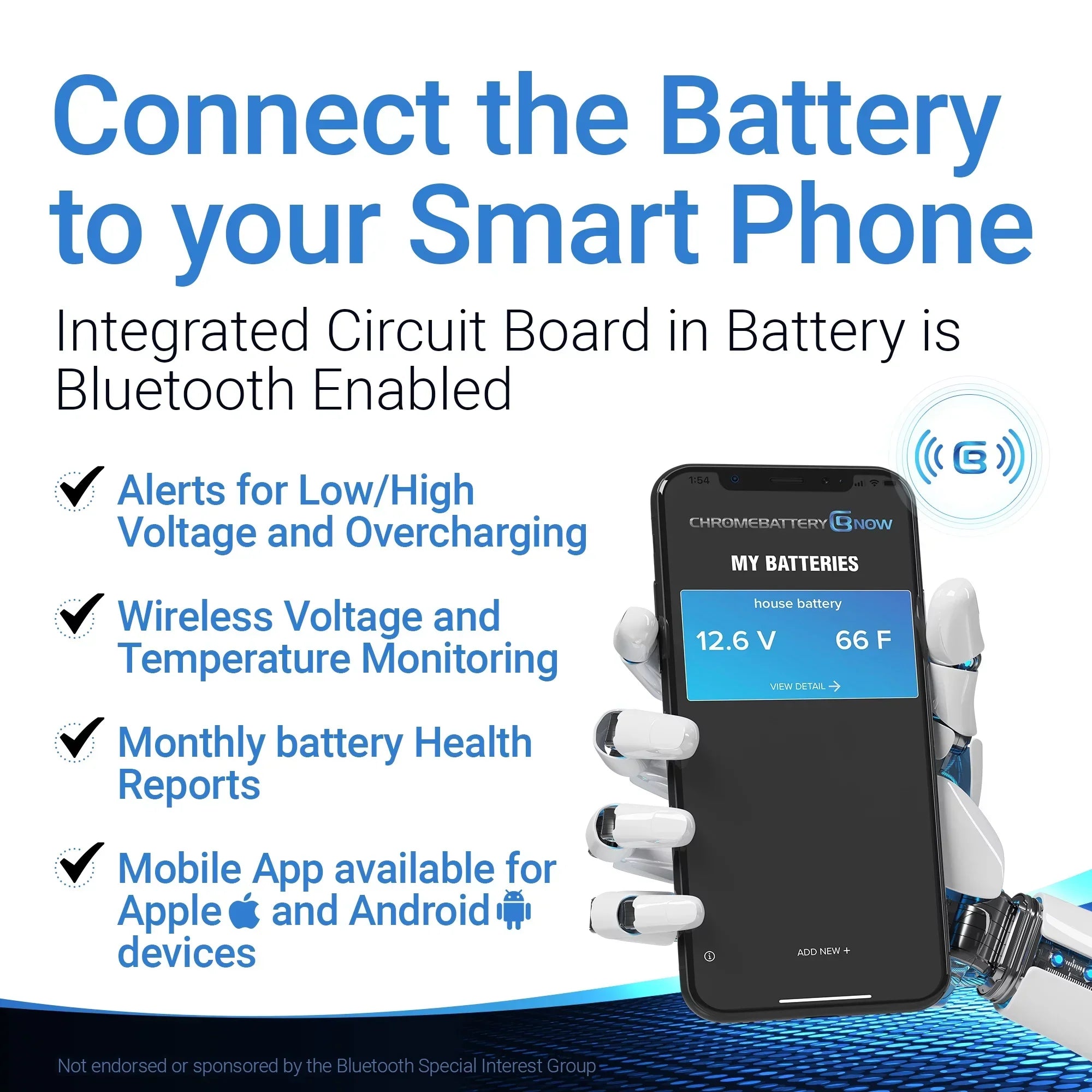 Chrome Battery Now Ytx20l-bs (20l-bs 12 Volt,18 Ah,270 Cca) Intelligent Wireless Smartphone Connectivity AGM Battery for Personal Watercraft - Brp (sea-doo) 1500 Gti, Gtr, Gts, Gtx, Rxt, Rxp, Wake Years (2016-2018)