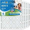 16.375x21.5x1 Air Filter MERV 8 Comparable to MPR 700 & FPR 5 Electrostatic Pleated Air Conditioner Filter 6 Pack HVAC Premium USA Made 16.375x21.5x1 Furnace Filters by AIRX FILTERS WICKED CLEAN AIR.
