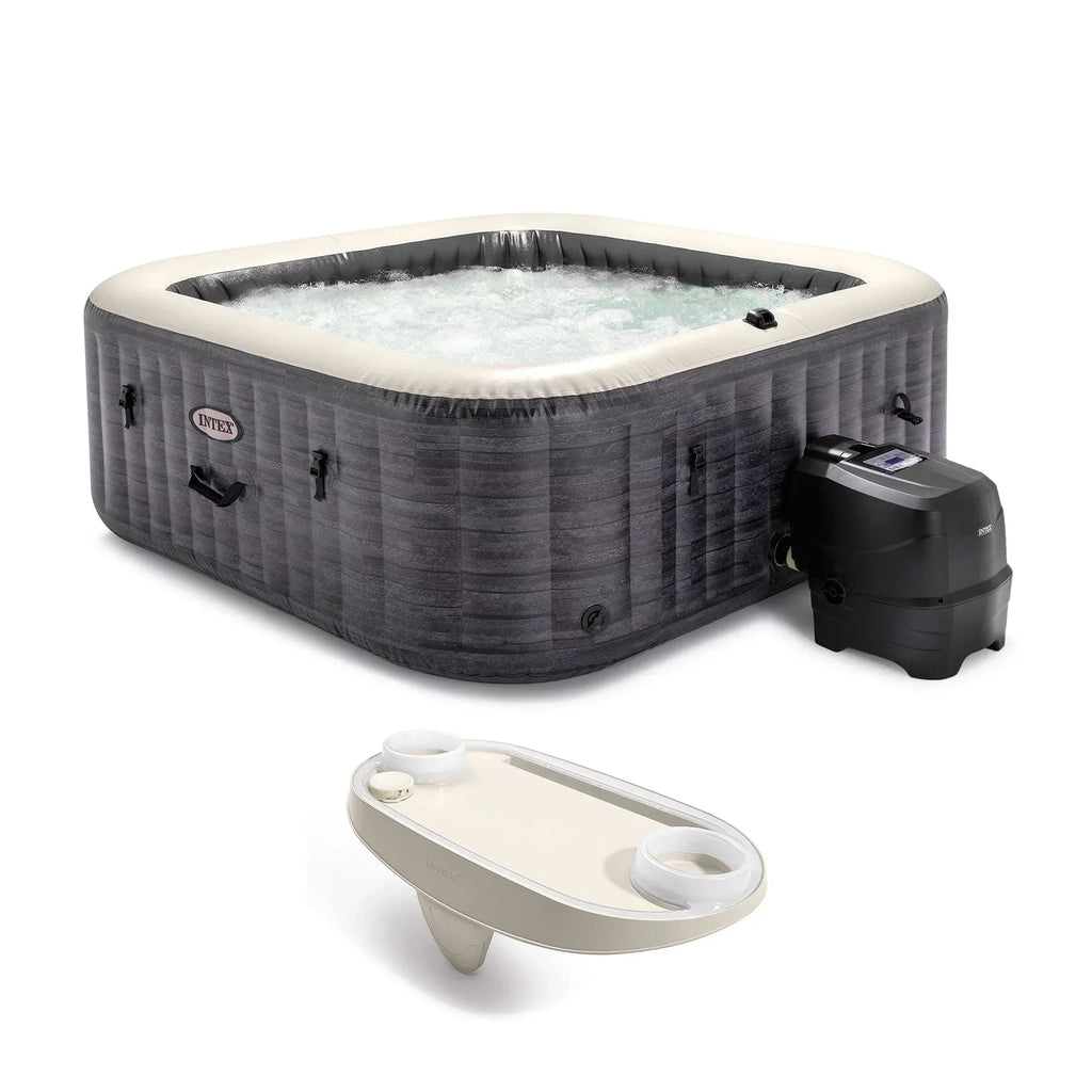 Intex PureSpa Plus Greystone Inflatable Hot Tub, 94 x 28", with Phone Tray