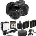 Canon PowerShot SX70 HS Digital Camera+ Extra Battery + LED - 32GB Kit