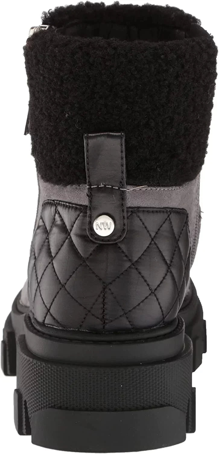 NINE WEST Womens Colbee2 Ankle Boot 8 Grey Suede