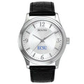 Men's Bulova Silver Elizabeth City State University Vikings Leather Watch