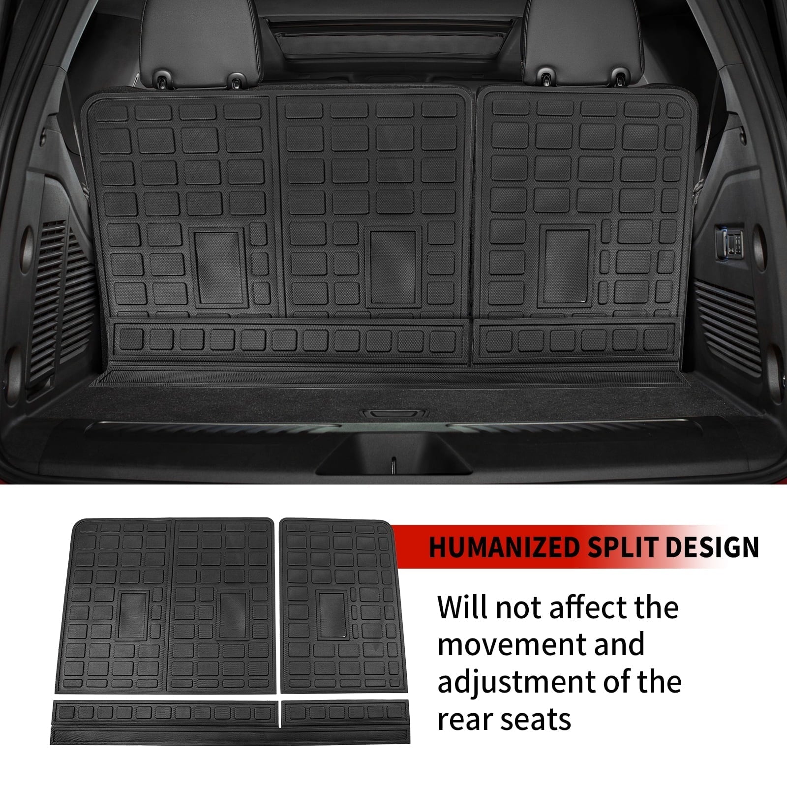 Fit 2021-2023 Chevrolet Tahoe GMC Yukon Rear Trunk Mat Cargo Liner Back Seat Cover Protector Chevy Tahoe Accessories