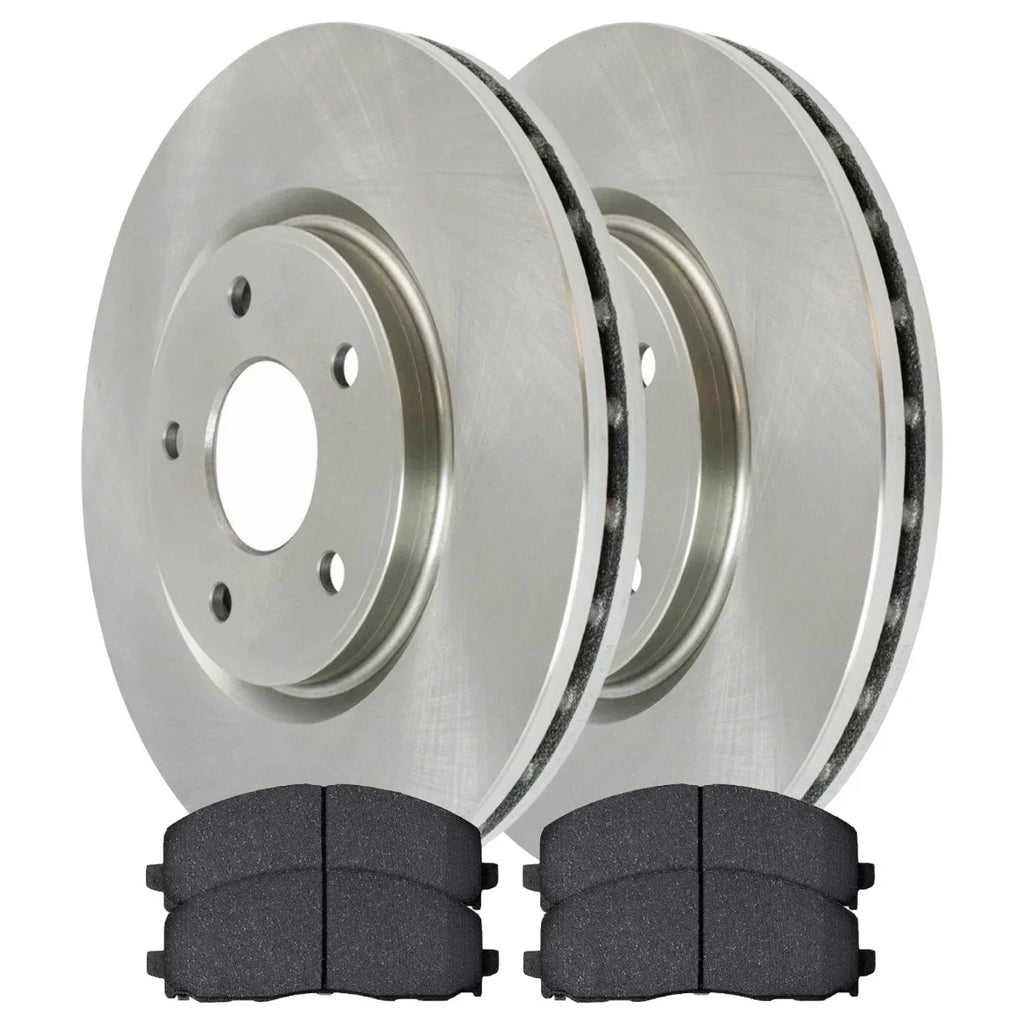 AutoShack Front Brake Rotors and Ceramic Pads Kit Driver and Passenger Side Replacement for Ram C/V VW Routan Chrysler Pacifica Voyager 2012-2016 Town & Country 2012-2020 Dodge Grand Caravan Journey