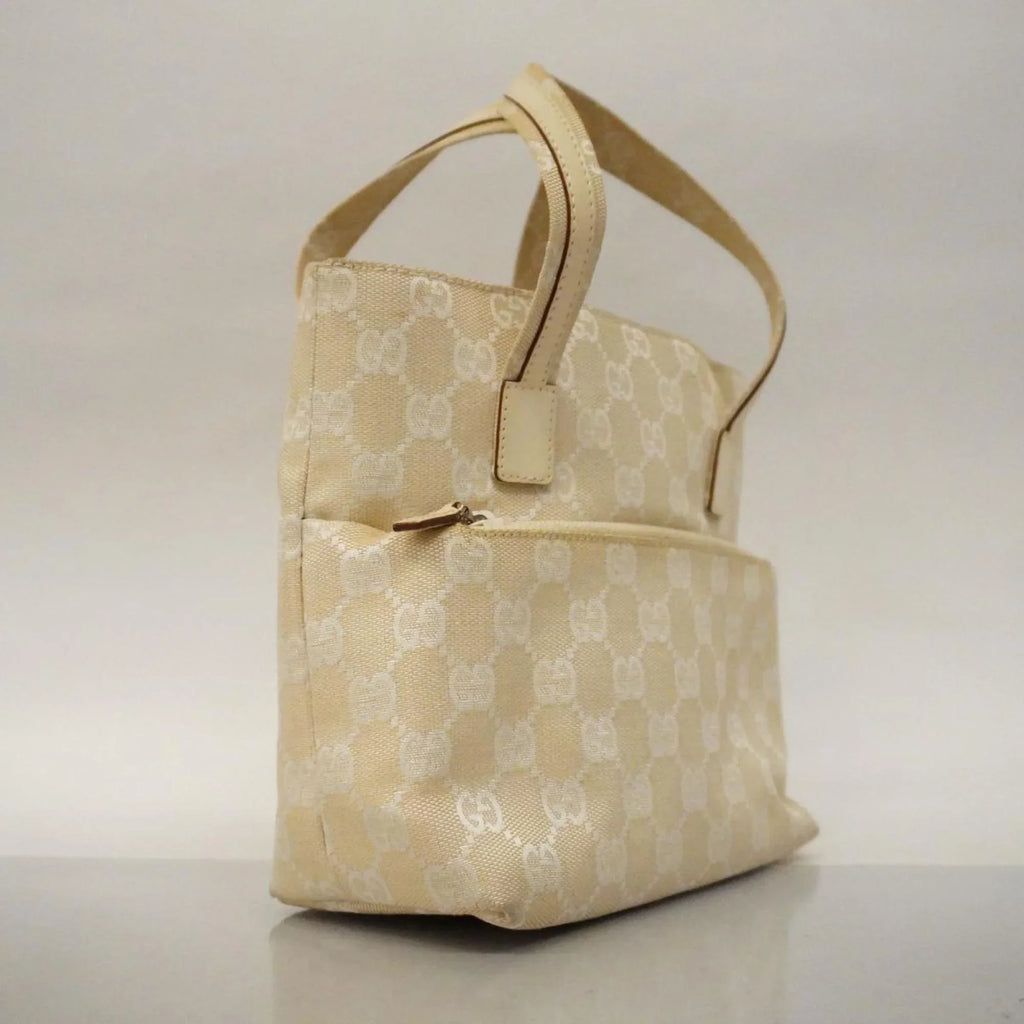Pre-Owned Gucci Handbag GG Canvas 002 1079 Leather Ivory Women's (Good)