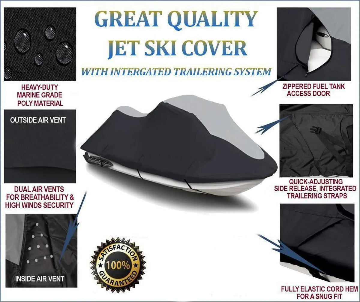 SUPER HEAVY-DUTY PWC 600D JET SKI Cover Compatible for Kawasaki STX 750 / JT750 1994-1998