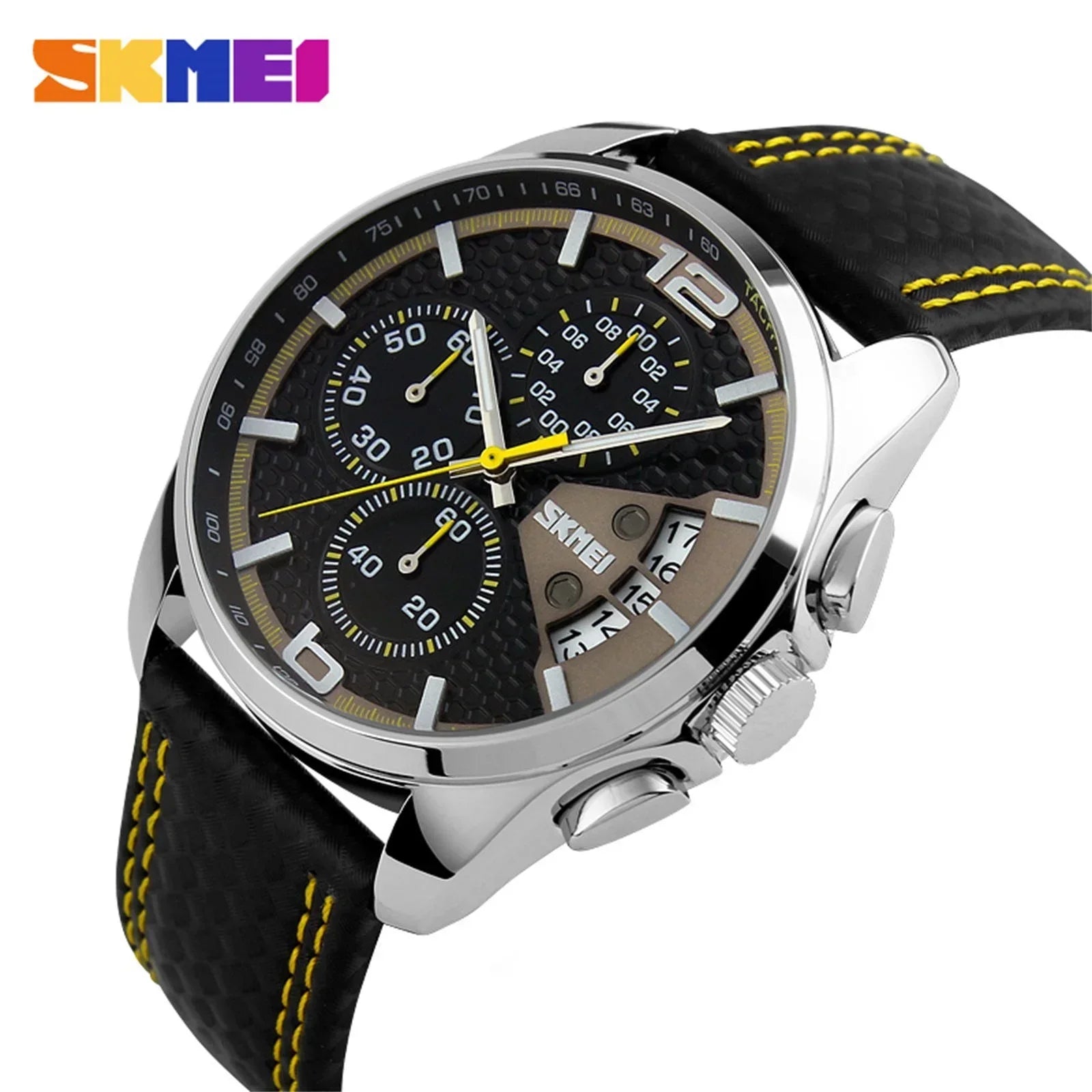 HLXD Men Watches Sports Large Big Face Luxury Waterproof Fashion Dress Casual Analog Quartz Chronograph Wrist Watch