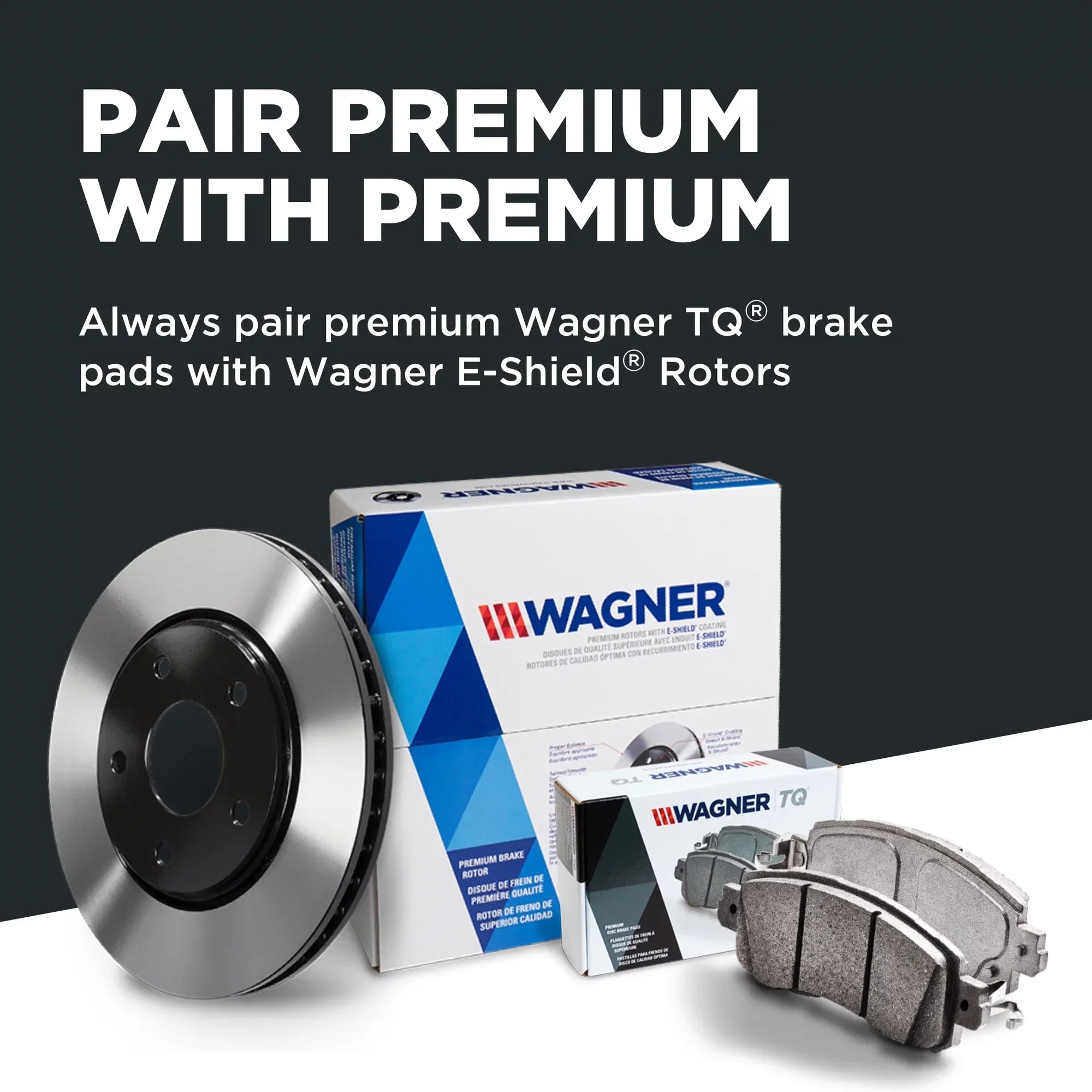 Wagner ThermoQuiet MX683 Semi-Metallic Disc Brake Pad Set Fits select: 2004-2010 BMW X3, 2000-2006 BMW X5