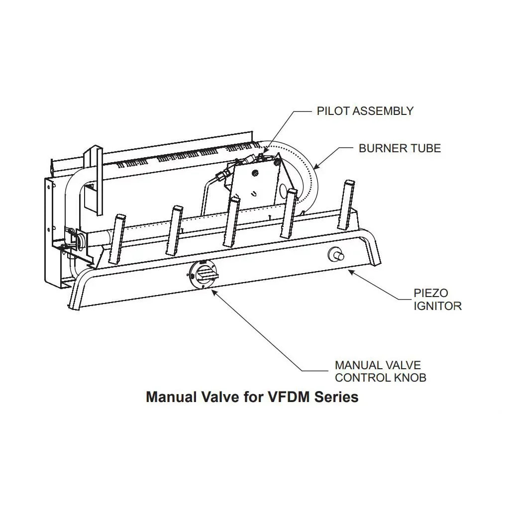 Empire  24 in. Manual Refractory Log Set with Vented & Vent-Free Burner, Natural Gas - 7 Piece