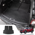 Fit 2020 2021 2022 2023 Ford Explorer Cargo Liner TPE All Weather Trunk Mat Back Seat Cover Protector for 6&7 Passenger Explorer Accessories (Trunk Mat with Backrest Mat)