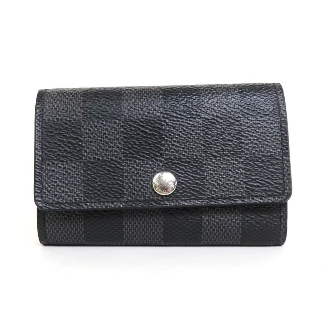 Pre-Owned Louis Vuitton LOUIS VUITTON Key Case Damier Graphite Multicle 6 Canvas Black Men's M62662 (Good)