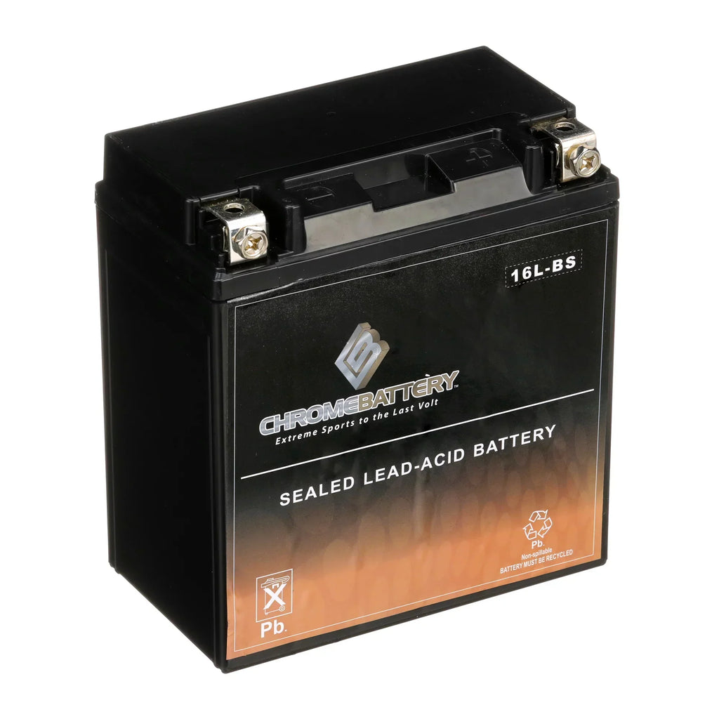 Chrome Battery YTX16L-BS (16L-BS 12 Volt,14 Ah, 230 CCA) Jet Ski Battery for Yamaha Wave Runner 2005