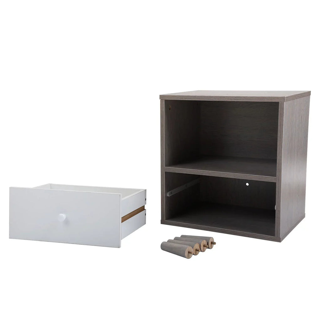 Walmeck ,With Drawer Of 2 Low 2 Low Bedside - Set Of 2 Bedside Table End Side Table Tables Table Set With And Drawer (2) Bedside Cabinet Room Cabinet Room Bedroom Compartment Sofa End Set With Low
