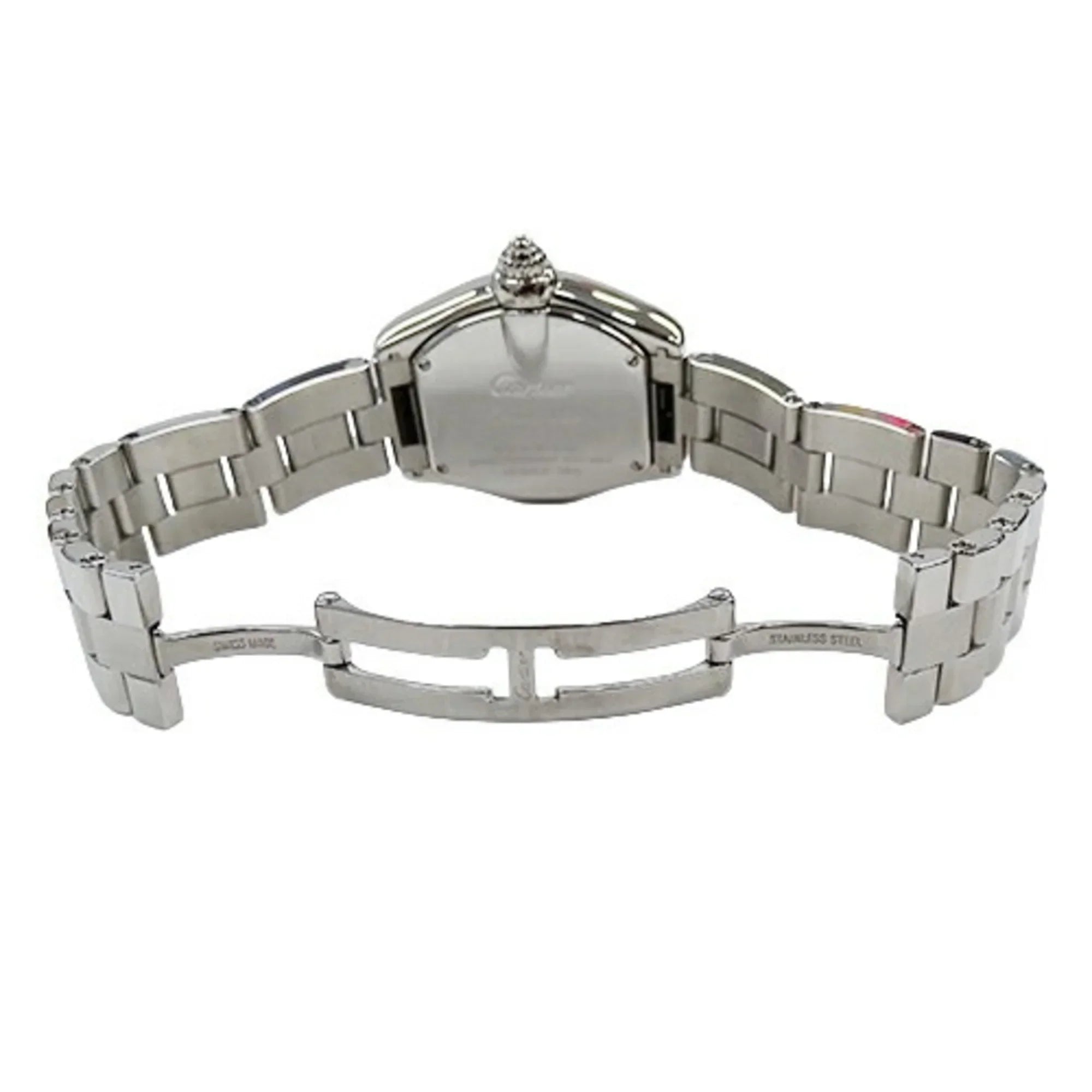 Pre-Owned Cartier Watch Ladies Roadster SM Date Quartz Stainless Steel SS W62016V3 Silver Polished (Fair)