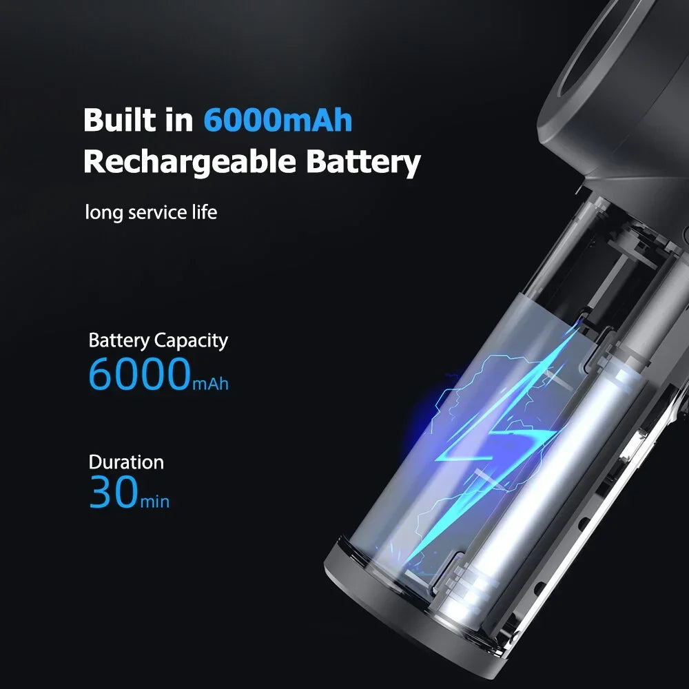 Multifunctional Cordless Electric Air Duster & Air Pump 2-in-1 Dust Blowing Device with LED Light Powerful 50000RPM 100W Rechargeable Dust Blower Air Pump for Inflatable Dust Remover Dust Cleaner