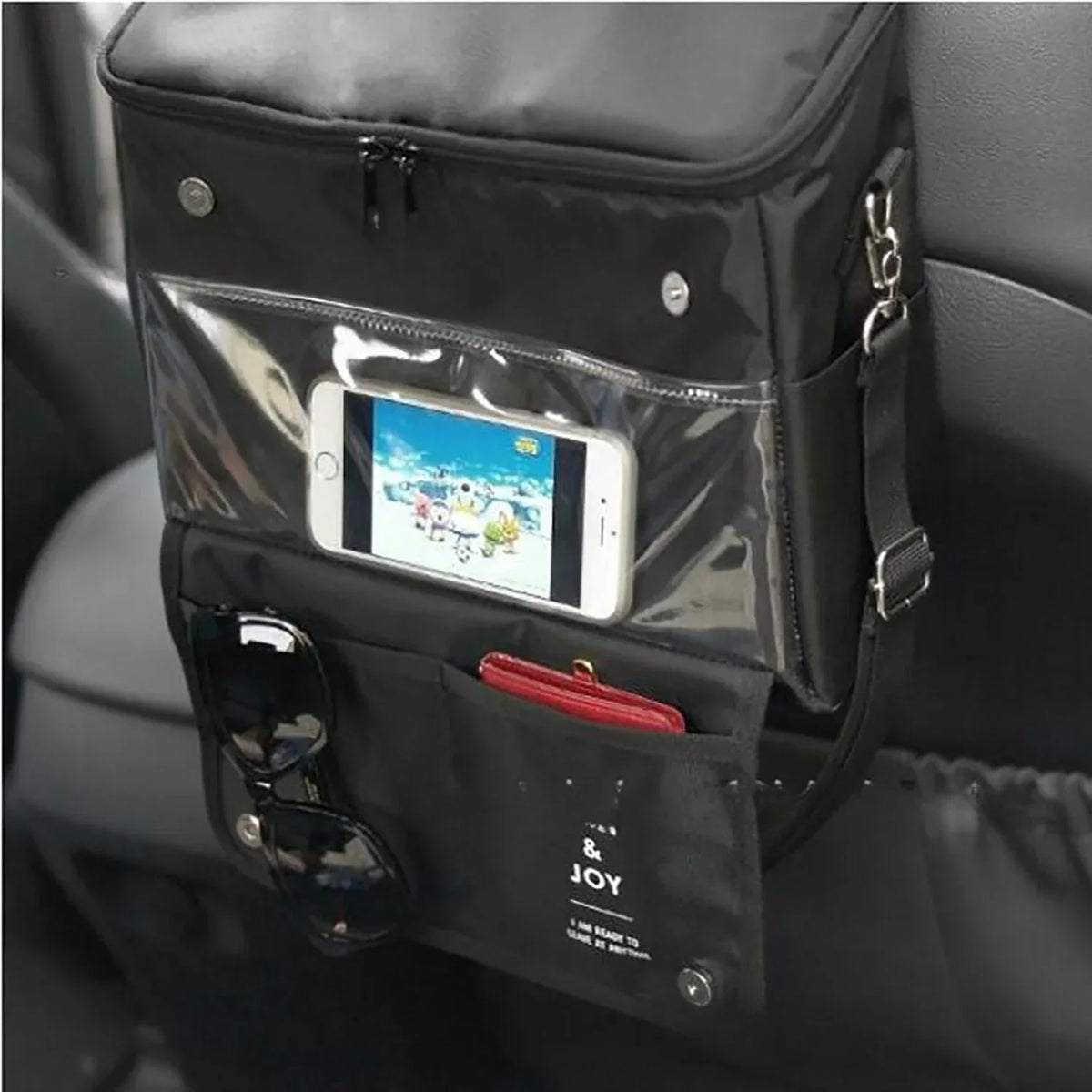 OLOEY Insulated Car Seat Back Organizer, Driver Or Passenger Accessories Organizer, Personal Travel Cooler Storage Bag