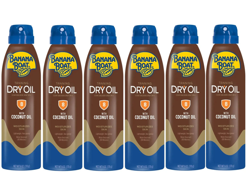 Banana Boat UltraMist Deep Tanning Dry Oil - SPF 8 (Pack of 6)