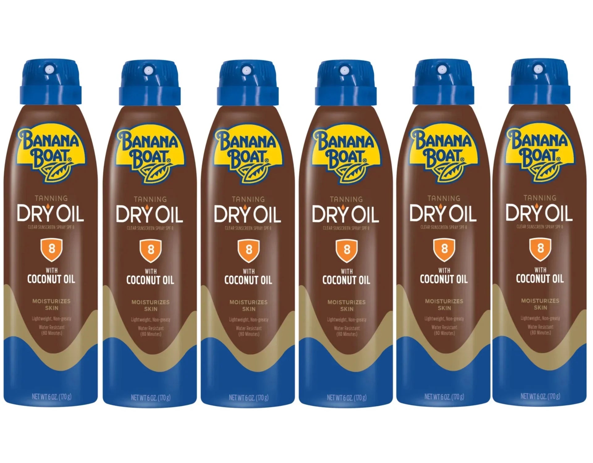 Banana Boat UltraMist Deep Tanning Dry Oil - SPF 8 (Pack of 6)