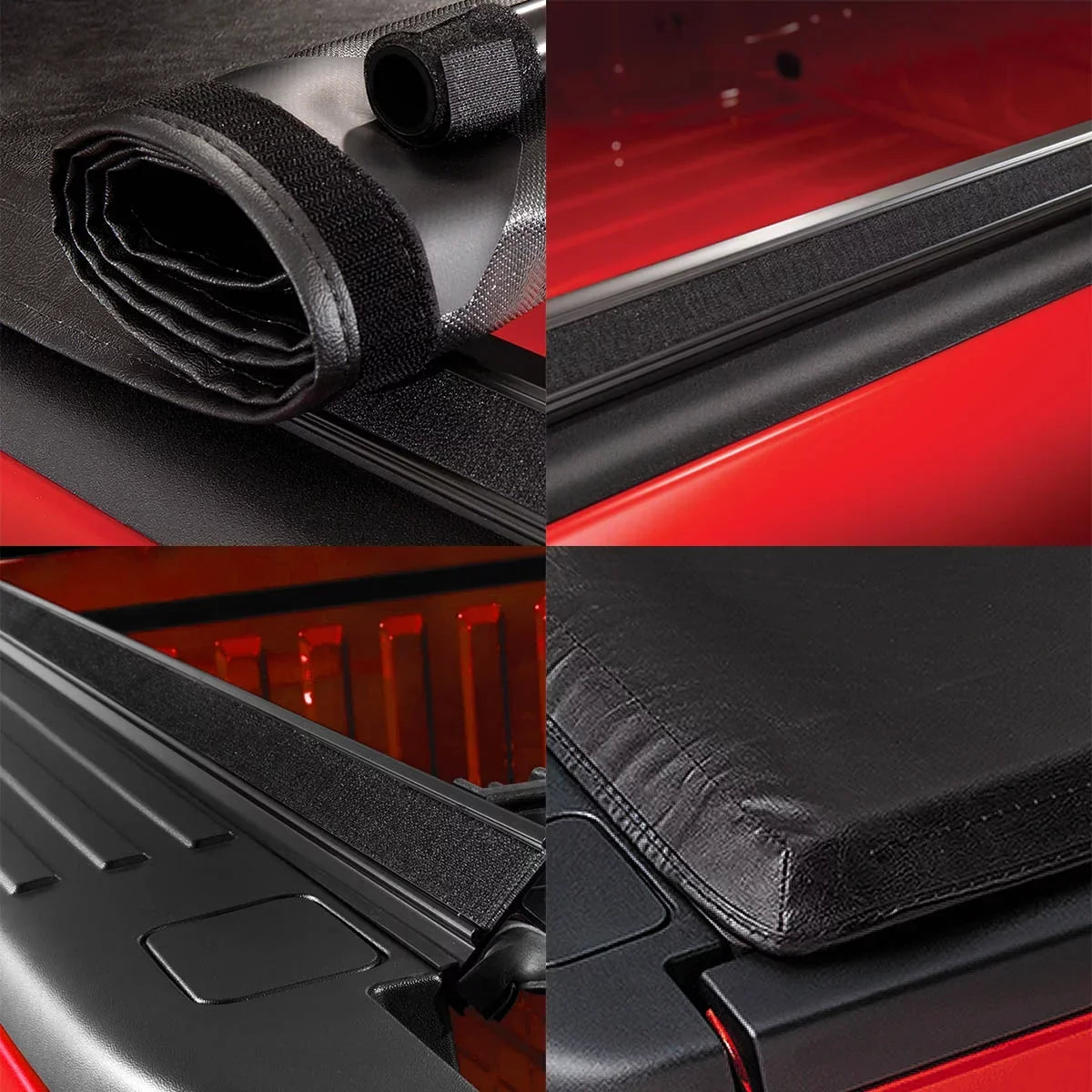 Auto Drive Soft Roll up Truck Bed Tonneau Cover Fits 2009-2023 Ram 1500 5.7FT Bed (67.4") w/o RamBox