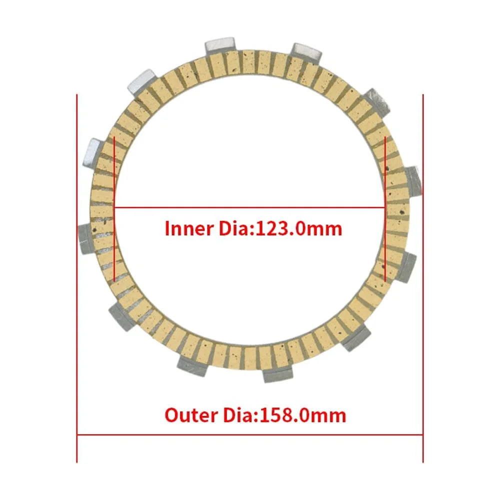 For Kawasaki VN400 Vulcan Classic Drifter/ ZR400 Zephyr X/ ZR400 ZRX400 ZRX400-II ZZ-R400/ EN450  454 LTD/ EN500 Vulcan 500 LTD/  Motorcycle Clutch Friction Plates 7 PCS Paper Based Kits
