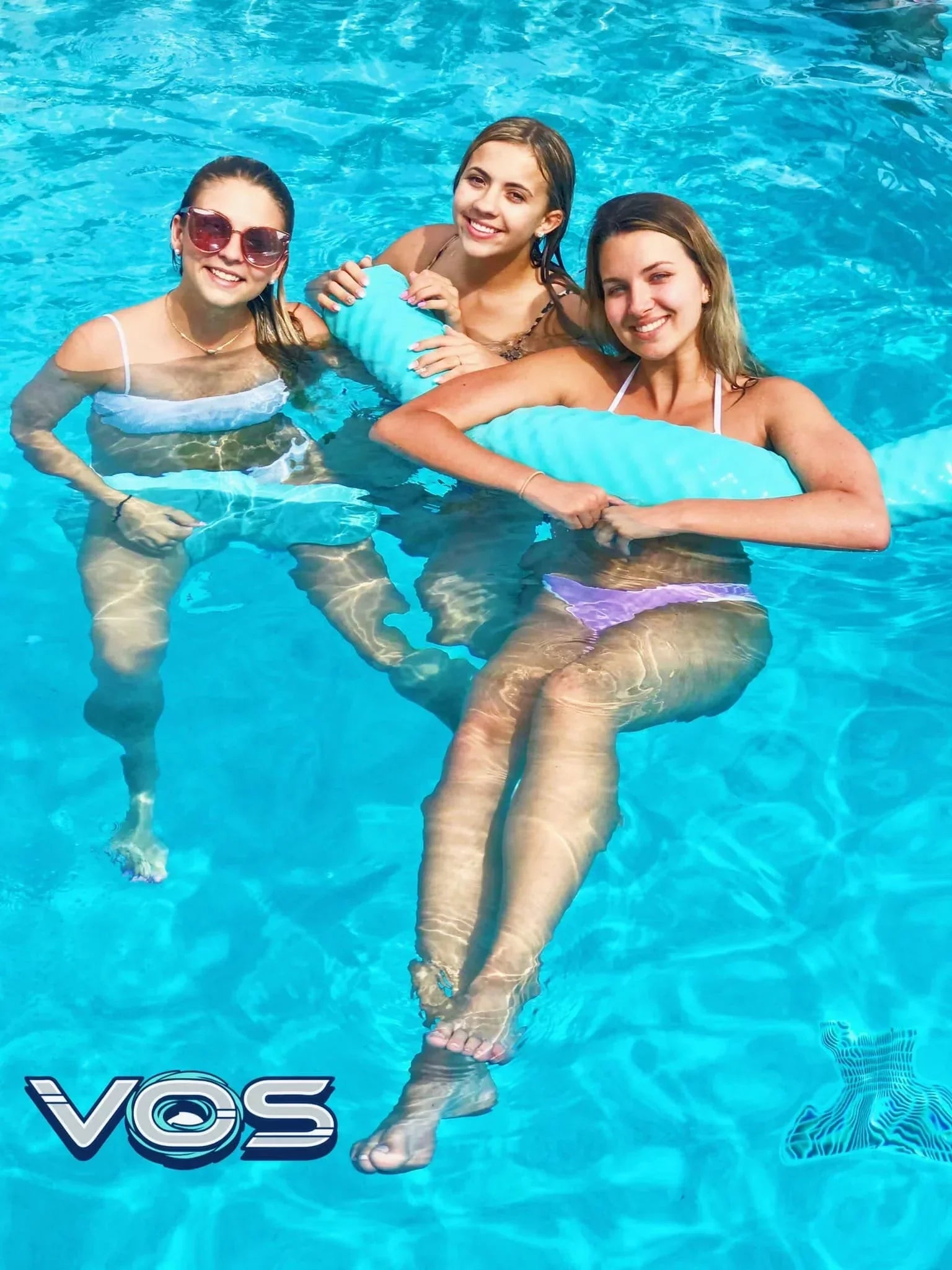 VOS Phoenix Premium Water Solid Saddle Floats for Adults and Kids - Ultra Buoyant, Comfortable Floating Seats for Pool, Beaches, Lakes, Water Parks, 2 Pc Pack(Seafoam)