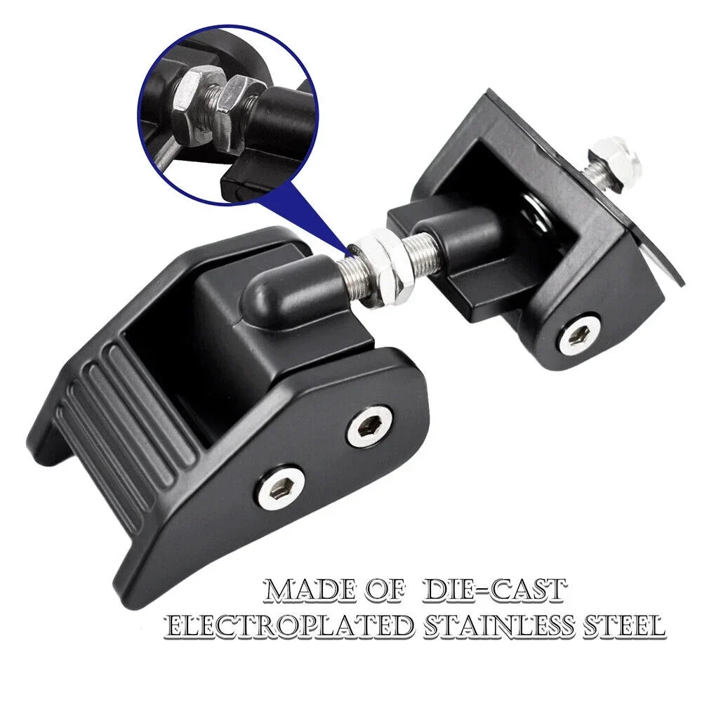 Paddsun 2x Hood Latch Locking Hood Catch For 2007-2018 Jeep Wrangler JK JKU Black