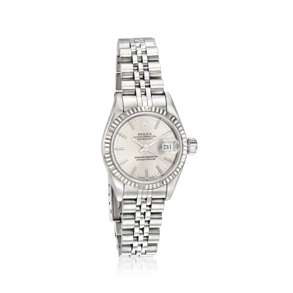Ross-Simons Pre-Owned Rolex Datejust Women's 26mm Automatic Stainless Steel and 18kt White Gold Watch, Women's, Adult