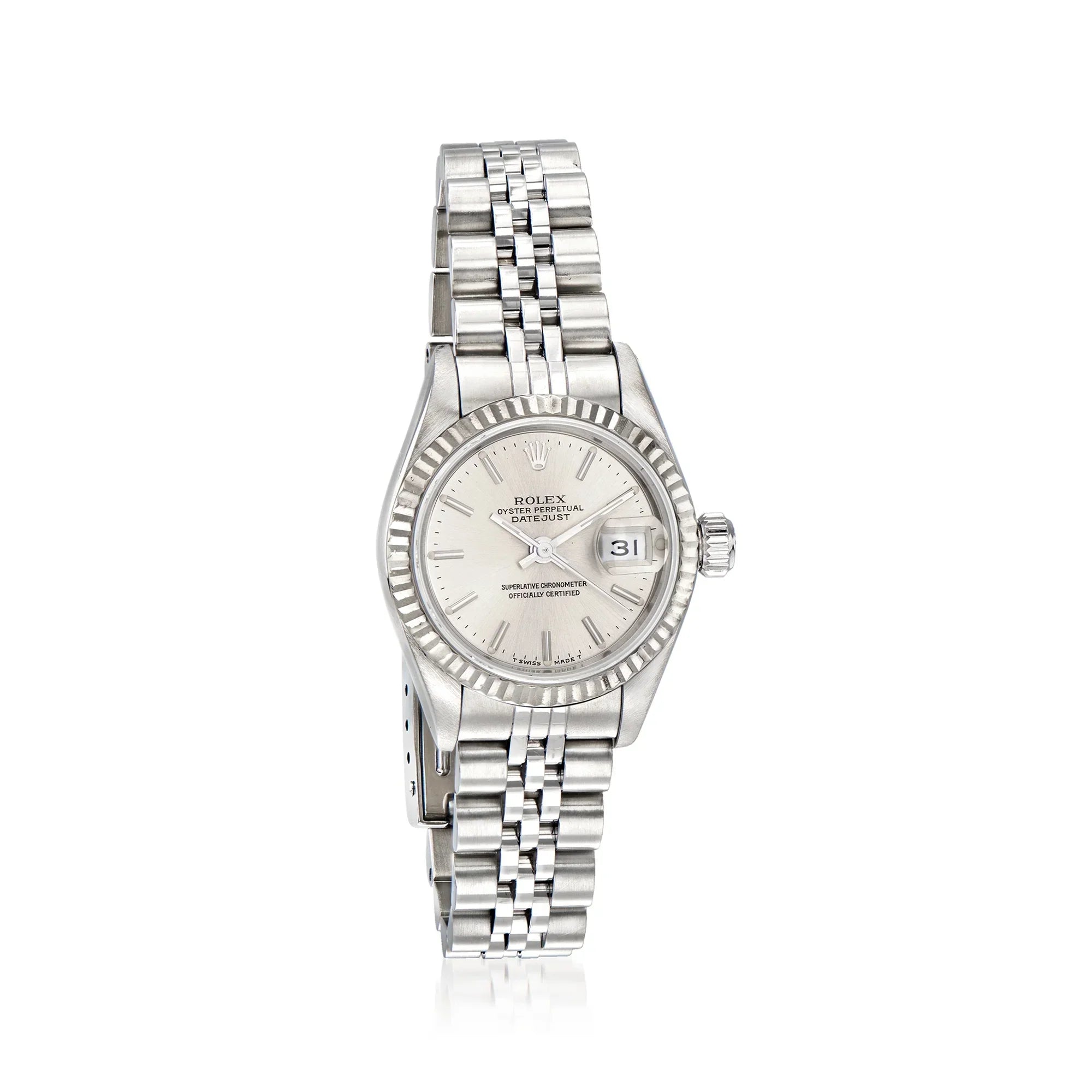 Ross-Simons Pre-Owned Rolex Datejust Women's 26mm Automatic Stainless Steel and 18kt White Gold Watch, Women's, Adult