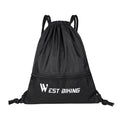 WEST BIKING Drawstring Bag Outdoor Sports Sackpack Backpack, Black