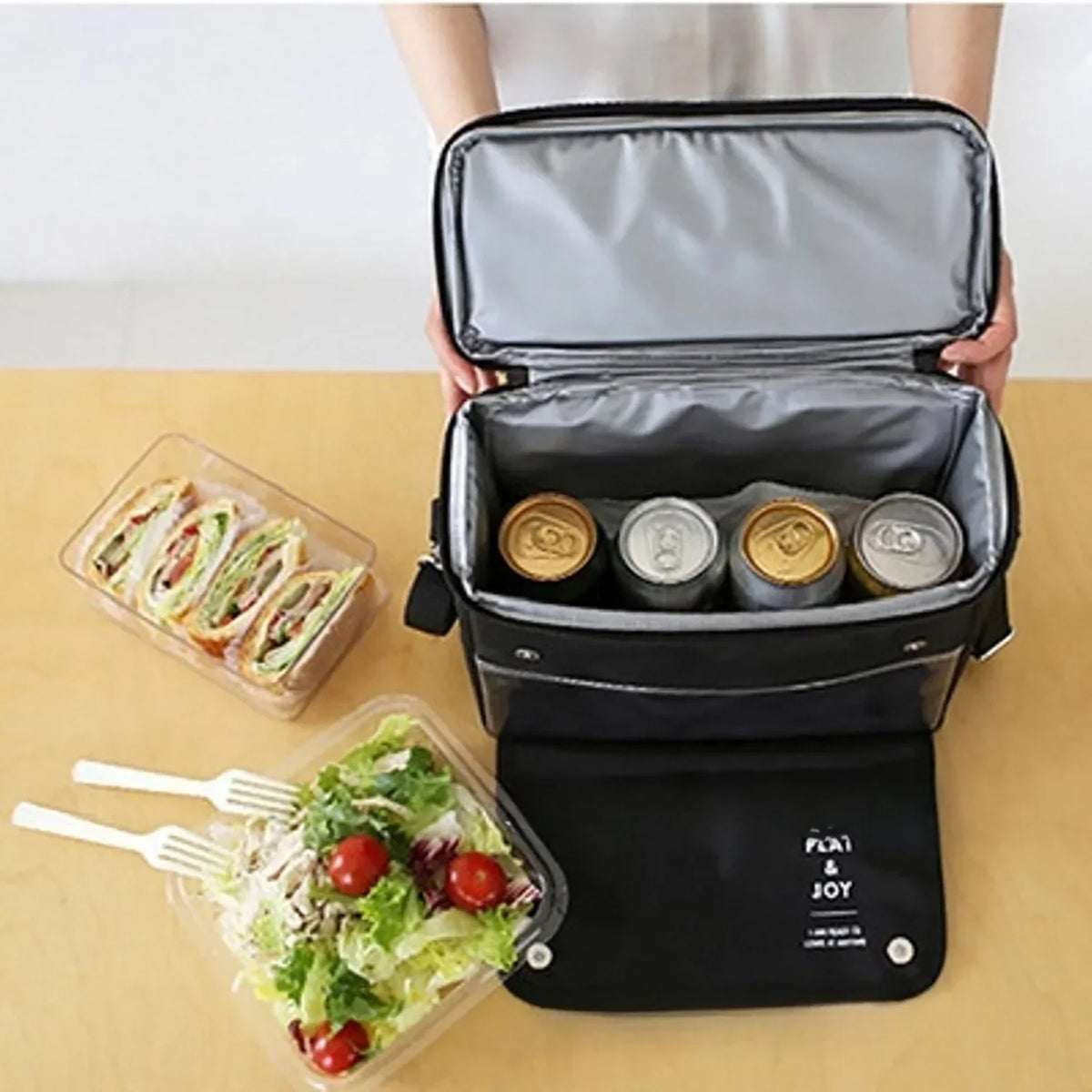 OLOEY Insulated Car Seat Back Organizer, Driver Or Passenger Accessories Organizer, Personal Travel Cooler Storage Bag