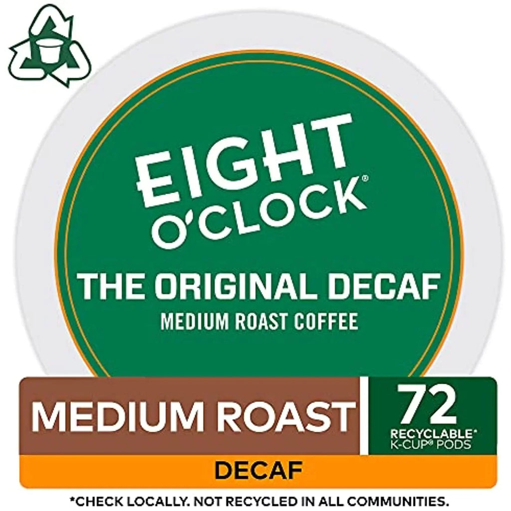 Eight Oclock Coffee The Original Decaf, Single-Serve Coffee K-Cup Pods, Medium Roast, 72 Count